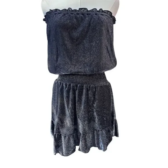 princess polly baby blue dress Ramy Brook Paradise Sparkle Marina Strapless Mini Dress main image 0